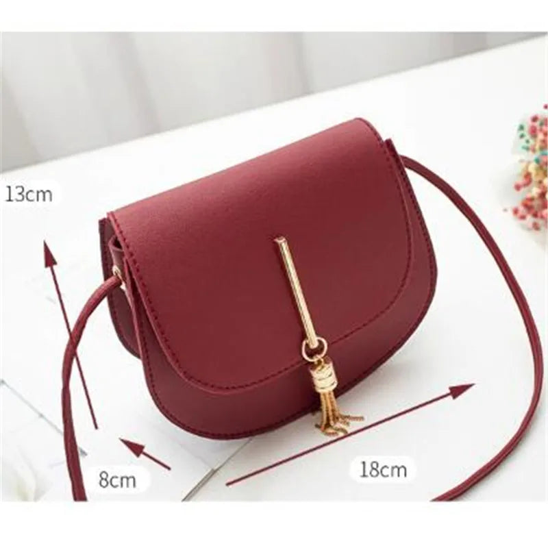 Women Shoulder Bag PU Leather Ladies Messenger Bag Female Small Flap Square Clut
