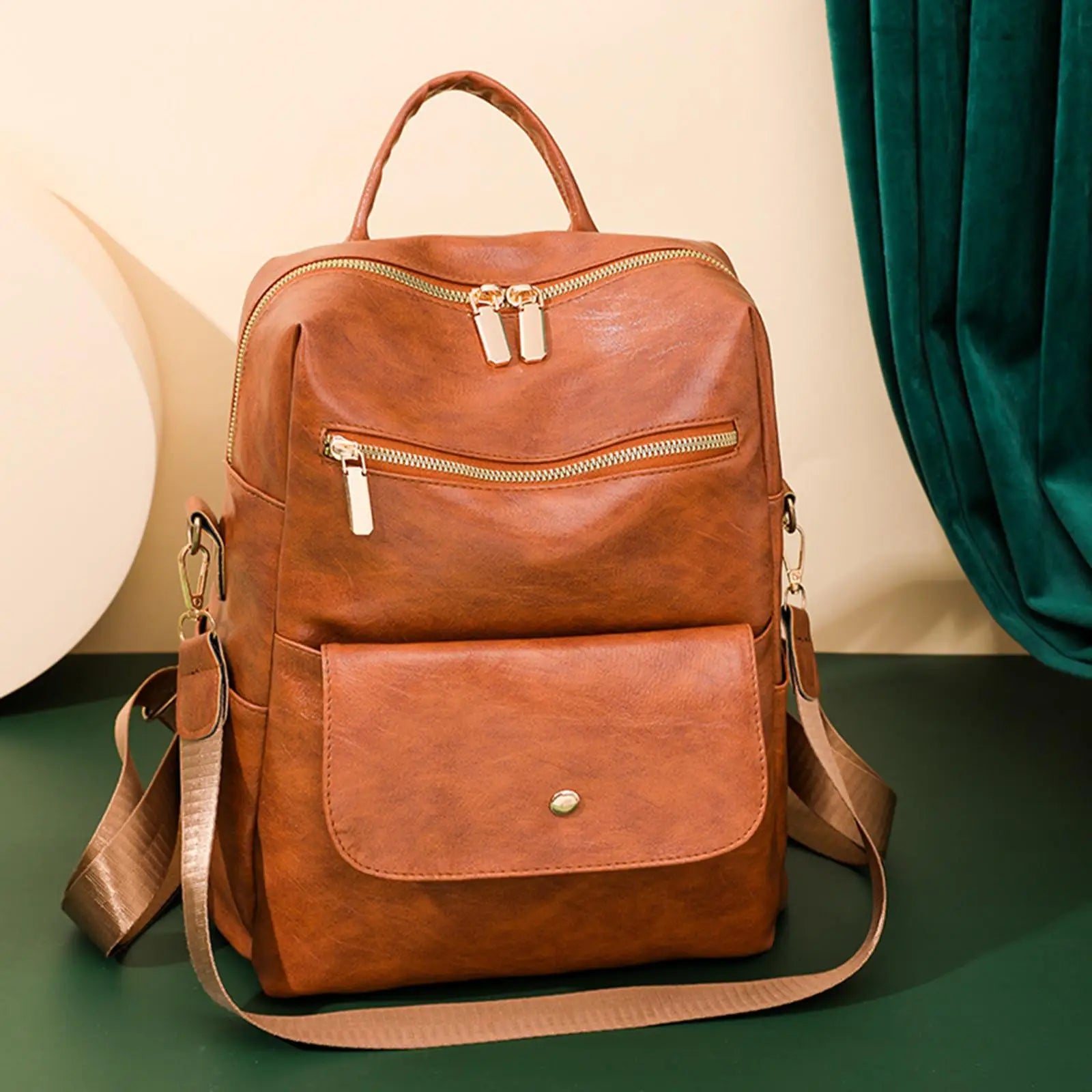 Womens Backpack Shoulder Bag Ladies Multipurpose PU Travel Purse Daypack Pocket