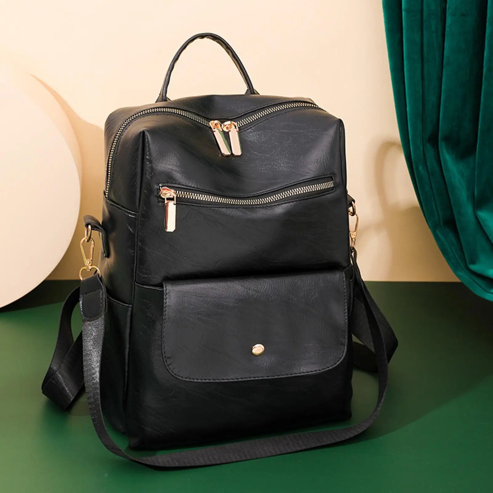 Womens Backpack Shoulder Bag Ladies Multipurpose PU Travel Purse Daypack Pocket