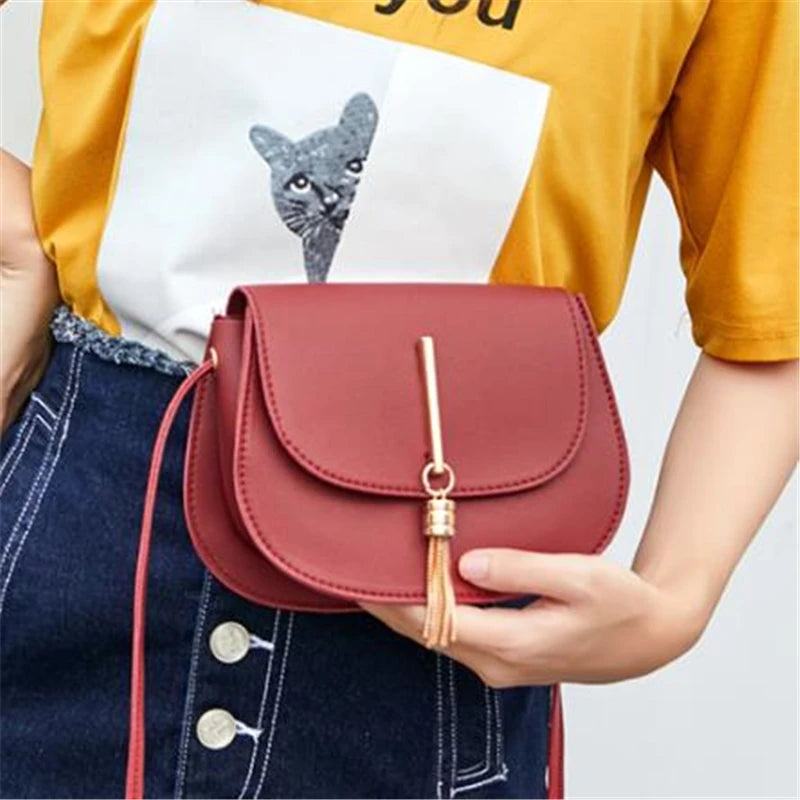 Mini Crossbody Shoulder Bag PU Leather Ladies Handbag Tote Purse