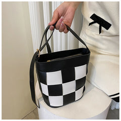 Plaid Women Bucket Bag Shoulder Bag