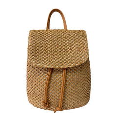 Woven Backpack Straw Women Shoulder Messenger Bag Ladies Schoolbag
