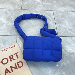 Woven Cotton Women Crossbody Bag Space Padded Shoulder Bag