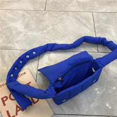 Woven Cotton Women Crossbody Bag Space Padded Shoulder Bag