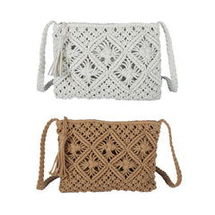 Woven Shoulder Bags Straw Summer Women Weave Clutch Pouch for Traveling