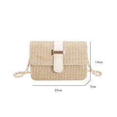 Straw Shoulder Bag Crossbody Messenger Bags for Women, Beach Handbags Purses