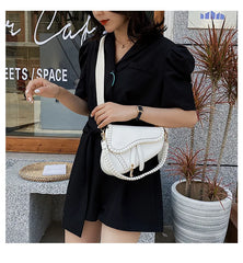 Zipper Hasp PU Leather Shoulder Bag Handle Bag Women's Messenger Crossbody Bags