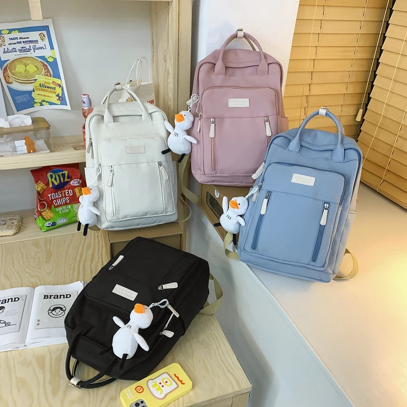Waterproof Nylon Women Backpack with Pockets