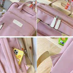 Waterproof Nylon Women Backpack with Pockets