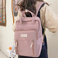 Waterproof Nylon Women Backpack with Pockets