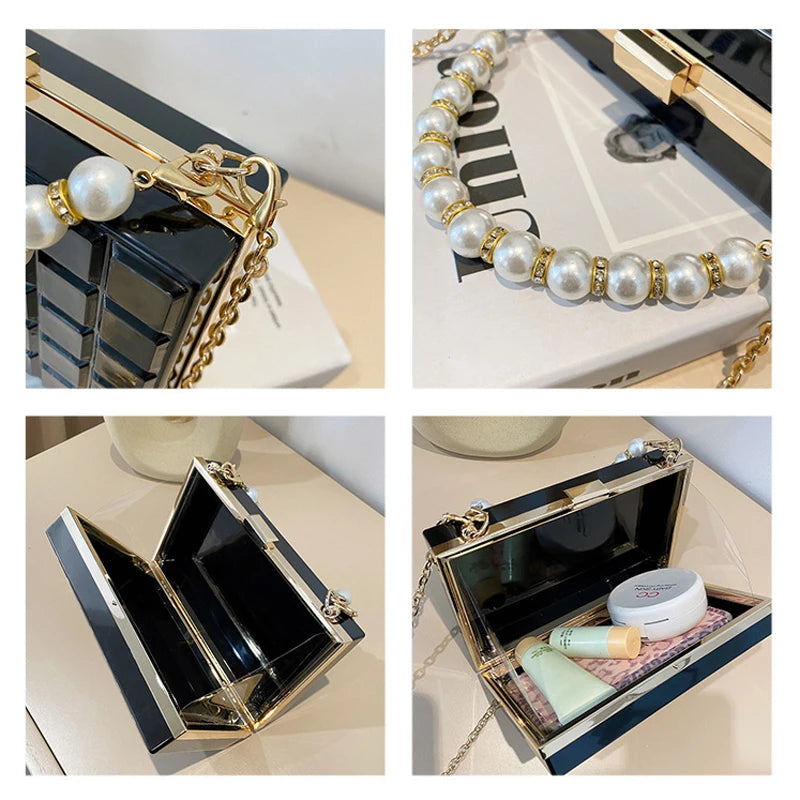Acrylic Mini Bag Chain Cross Body Box Bags Transparent