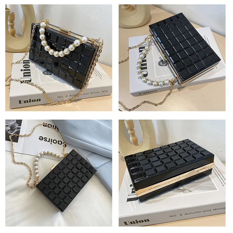 Acrylic Mini Bag Chain Cross Body Box Bags Transparent