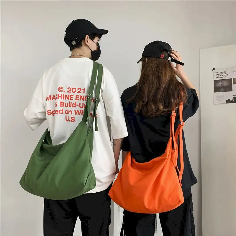 Retro Canvas Messenger Bag Large Capacity Crossbody