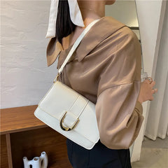 Ladies Shoulder Bag Spring Messenger Bag PU Leather Solid Small Square Bag