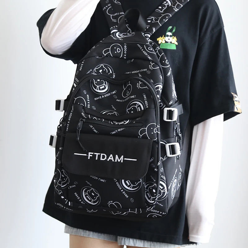 Female Campus Schoolbag - College Students Backpack