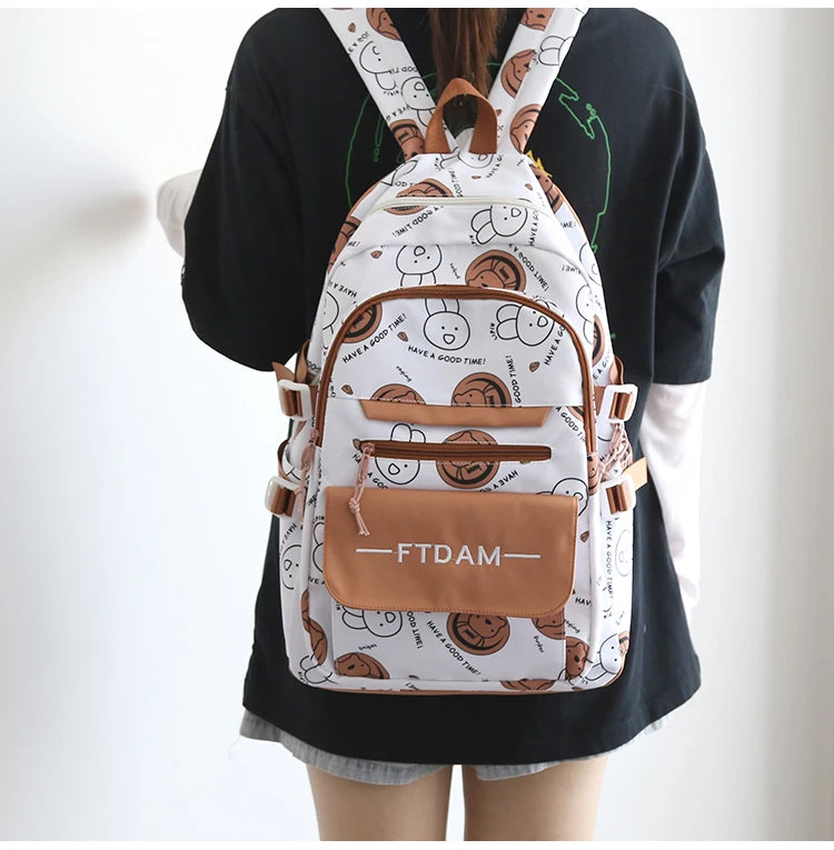 Female Campus Schoolbag - College Students Backpack