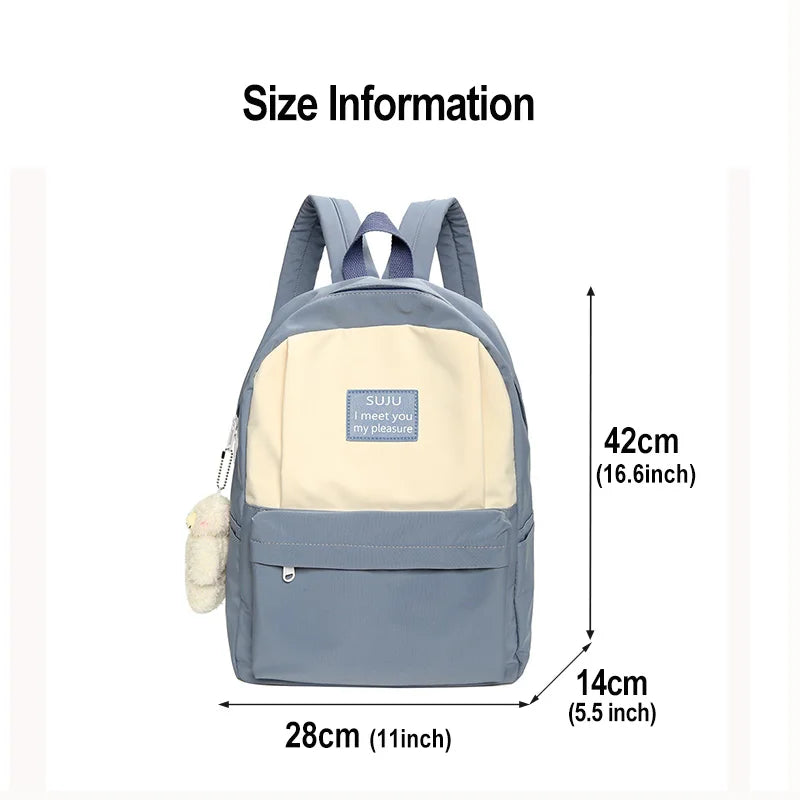 Candy Stitching Women Backpack School Bags for Teenage Girls