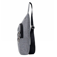 Men's Oxford Chest Bag Sling Bag USB Charging Crossbody Anti Theft Waist Pack