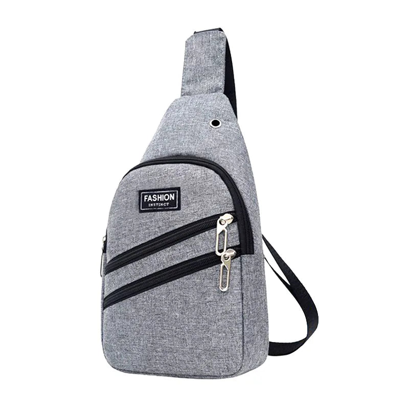 Men's Oxford Chest Bag Sling Bag USB Charging Crossbody Anti Theft Waist Pack