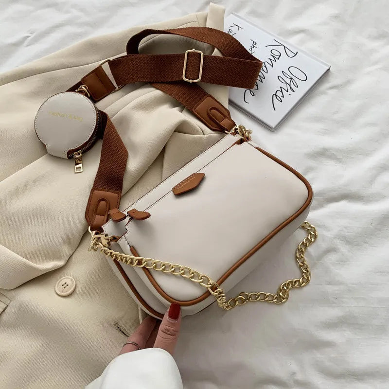 Women's Crossbody Shoulder Bag Set, Small Purse, 3 Bags