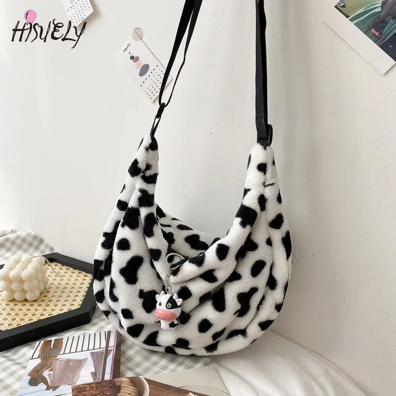 Hong Kong Plush Tote Bag Cow Bag