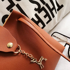 Deer Hanging Ornaments Shoulder Bag Large Capacity Messenger Bag