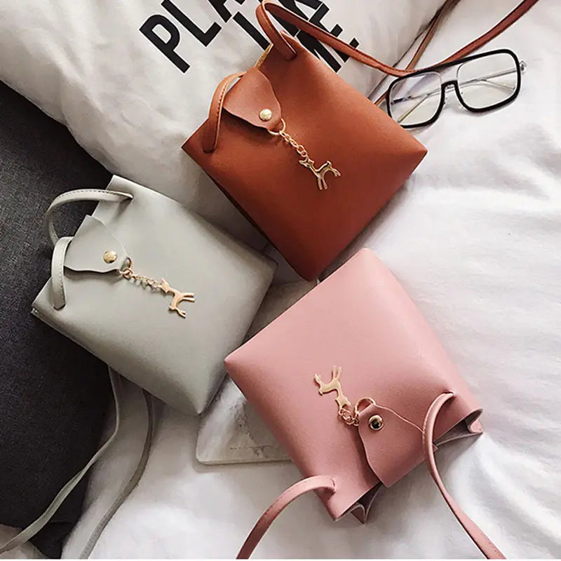 Deer Hanging Ornaments Shoulder Bag Large Capacity Messenger Bag