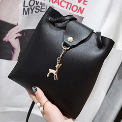 Deer Hanging Ornaments Shoulder Bag Large Capacity Messenger Bag