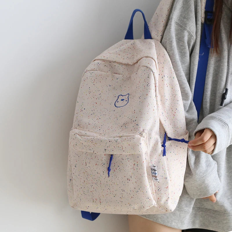Canvas Schoolbag for Female Students