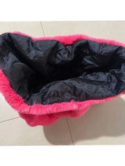 Faux Fur Tote Bag Soft Plush Shopper Warm Winter