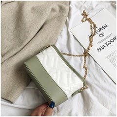 Small Incense Wind Chain Shoulder Bag Lock Stereotypes Lattice