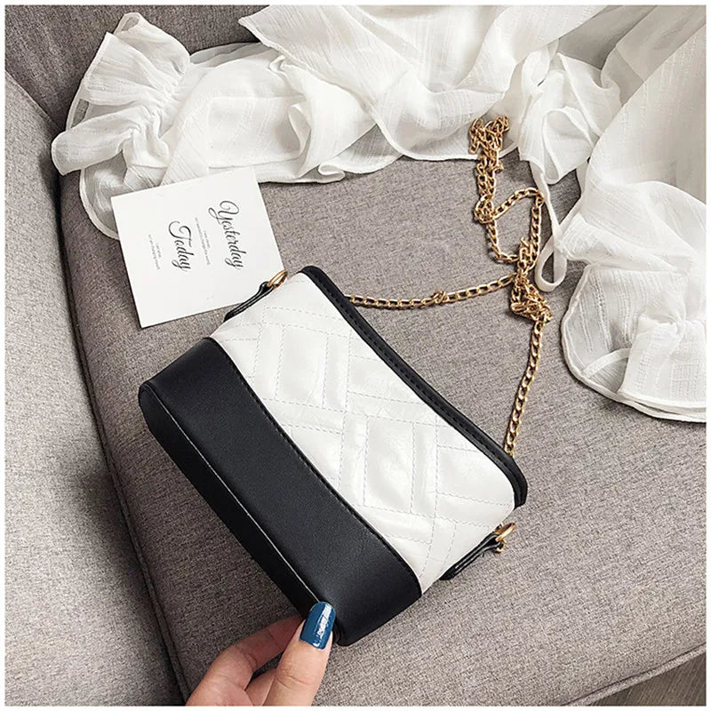 Small Incense Wind Chain Shoulder Bag Lock Stereotypes Lattice