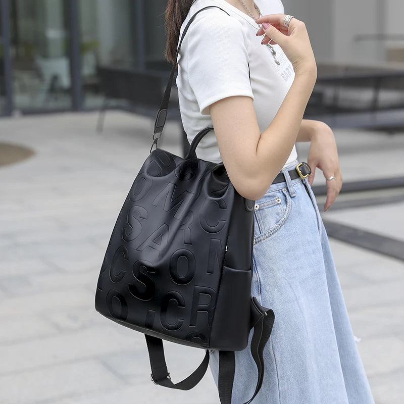 Oxford Laptop Backpack Women Crossbody Bags Travel Anti-Theft Backpack Rucksack