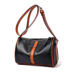 Patchwork Leather Women Shoulder Crossbody Bag Cowhide Handbag Purse