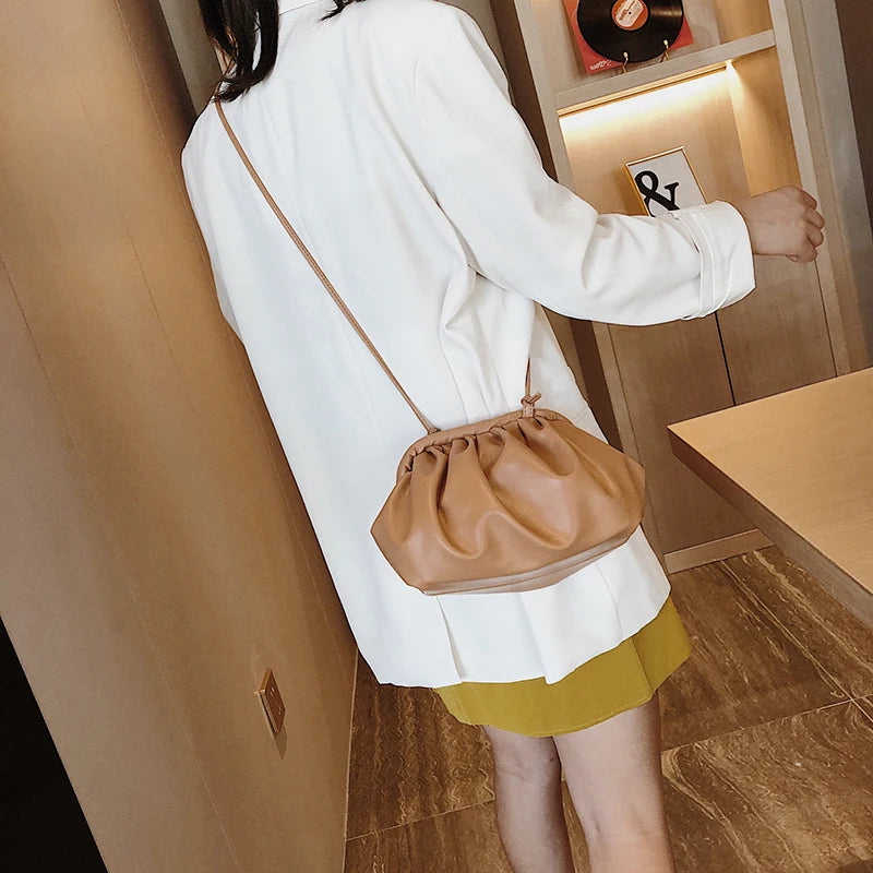Pleated Shoulder Bag Shopper Messenger Handbag Party Bags for Women