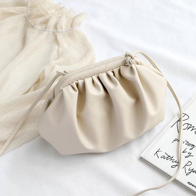 Pleated Shoulder Bag Shopper Messenger Handbag Party Bags for Women