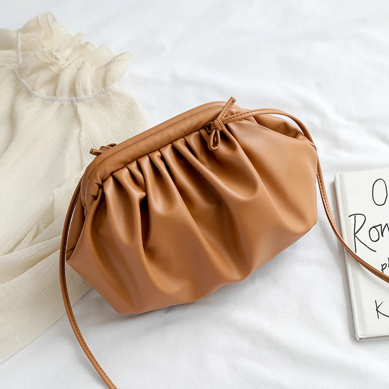 Pleated Shoulder Bag Shopper Messenger Handbag Party Bags for Women