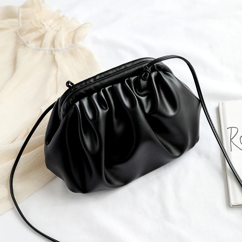 Pleated Shoulder Bag Shopper Messenger Handbag Party Bags for Women