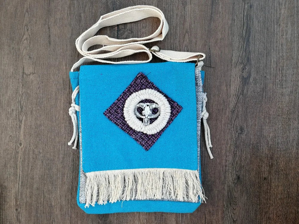 Retro Cow Head Crossbody Bag with Tassel, Shoulder Bag - Roseo