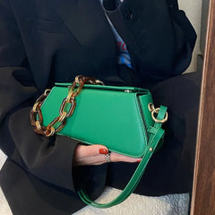 Retro Underarm Bag Women's Acrylic Chain Square Shoulder Messenger Bag