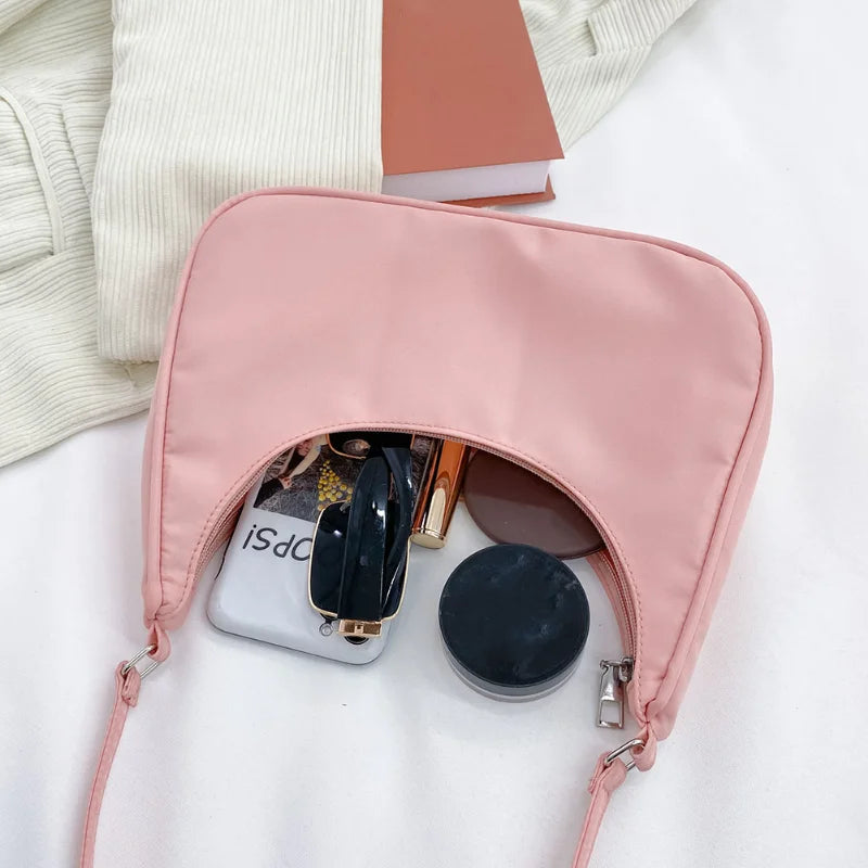 Simple Shoulder Bag Women Underarm Bag Ladies Handbag Pouch