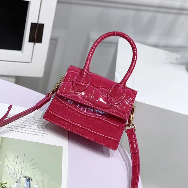 Crocodile Pattern Mini Shoulder Bag Women's Crossbody Messenger Handbag
