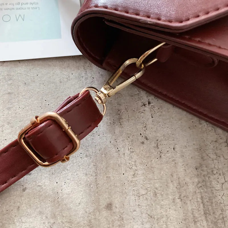 Square Shoulder Bag Women's Handbag Metal Lock Winter Messenger Crossbody Purse