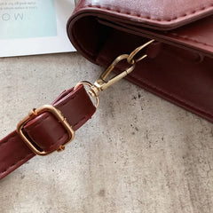Square Shoulder Bag Women's Handbag Metal Lock Winter Messenger Crossbody Purse