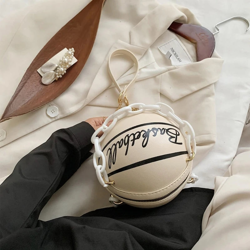 Creative Small Round Bag Women's Bag Basketball Bag