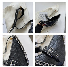 Women's Small Shoulder Bag Chain PU Leather Handbag