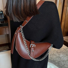 Women's Small Shoulder Bag Chain PU Leather Handbag