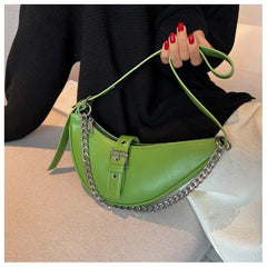 Women's Small Shoulder Bag Chain PU Leather Handbag