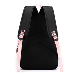 Teenager Girls Canvas Backpack School Bag Tassel Chain decoration
