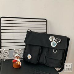 Women's Cartoon Pendant Canvas Shoulder Bag